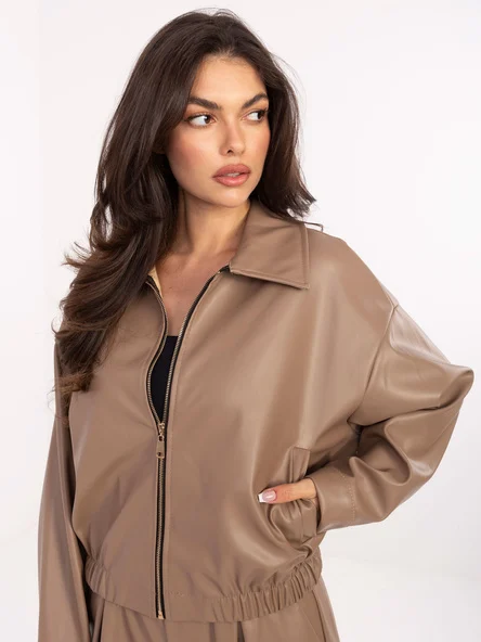 Jacheta Dama Mini, Guler inalt, RUE PARIS, Bej de Vara