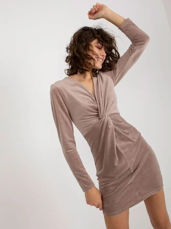 Rochie Dama Maxi, Petrecuta, RUE PARIS, Bej de Ocazie Nunta