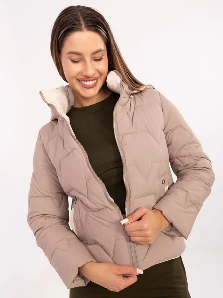 Jacheta Dama Maneca lunga, Guler inalt, Snow Moda, Bej de Vara Marimi Mari