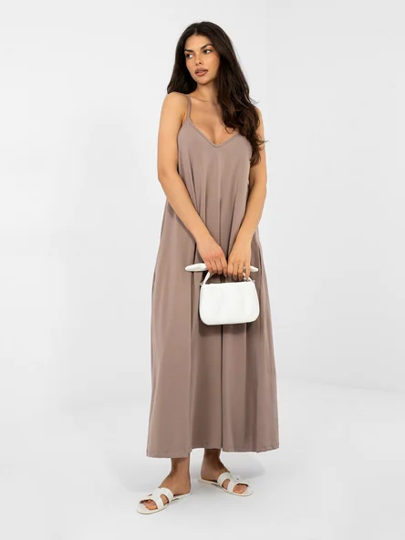 Rochie Dama Maxi, Lejera, RUE PARIS, Bej de Vara