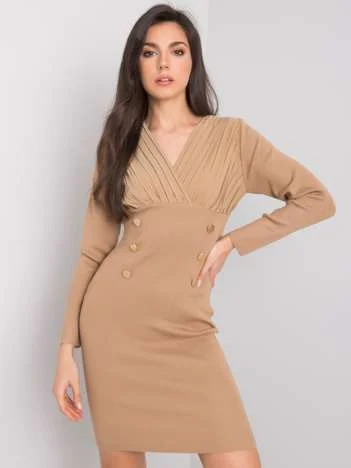 Rochie Dama Mini, Dungi, Jean Louis Francoise, Bej de Ocazie Nunta