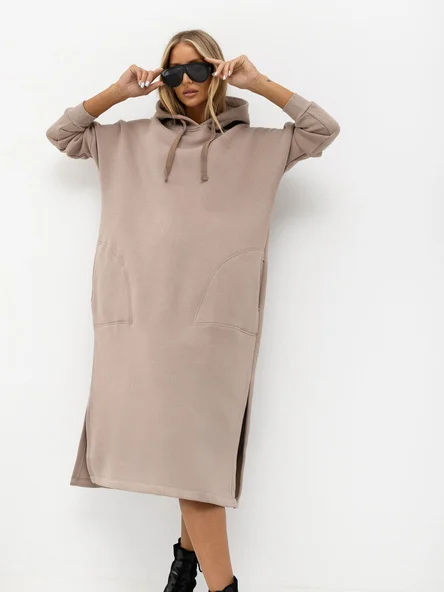 Rochie Dama Maxi, Rochie dreapta, RUE PARIS, Bej Eleganta Office