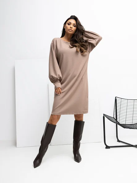Rochie Dama Maxi, Rochie dreapta, RUE PARIS, Bej Eleganta Office