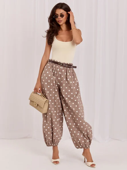 Pantaloni Dama 7/8, Buline, ITALY MODA, Bej