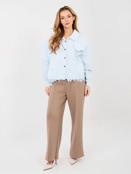Pantaloni Dama Lunga, Elegant, RUE PARIS, Bej Eleganta Office