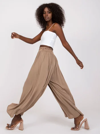 Pantaloni Dama Lunga, Boho, Och Bella, Bej Casual