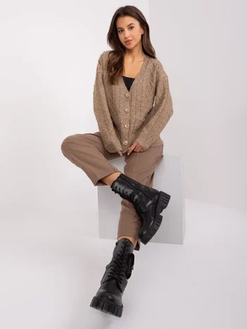 Pulover Dama Decolteu in V, Acril, Wool Fashion Italia, Bej Casual