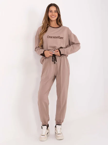 Compleu Dama Maneca lunga, Mansete elastice, RELEVANCE, Bej Casual