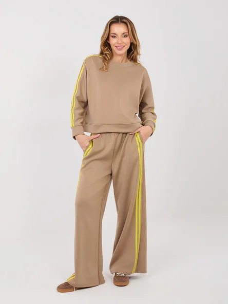 Compleu Dama Maneca lunga, Larga, RUE PARIS, Bej Casual