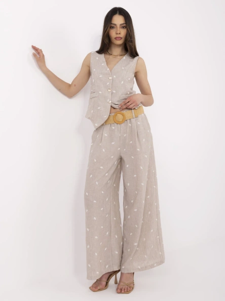 Compleu Dama Fara maneci, Larga, ITALY MODA, Bej Eleganta Office