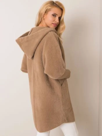 Palton Dama Maneca lunga, Oversize, Fashion Hunters, Bej de Vara