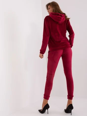 Compleu Dama Maneca lunga, Mansete elastice, RELEVANCE, Bordo Casual