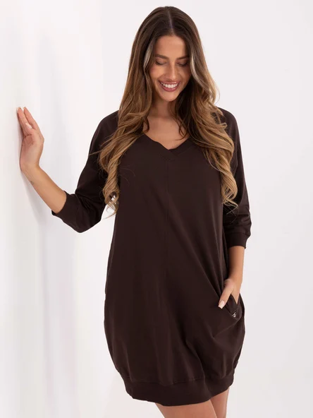 Rochie Dama Maneca 3/4, Rochie dreapta, BASIC FEEL GOOD, Maro