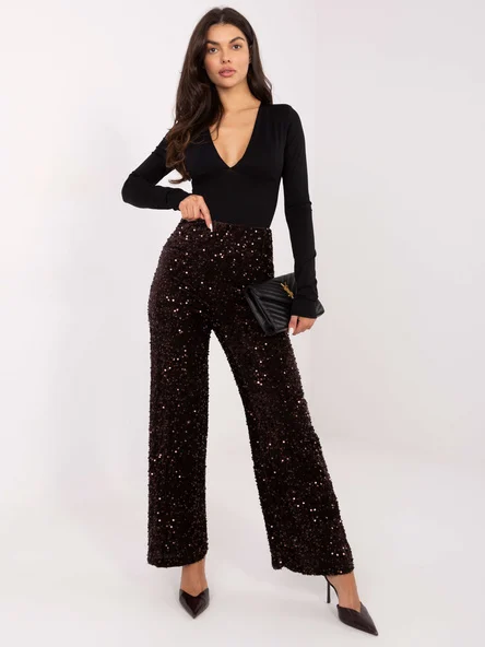 Pantaloni Dama Paiete, Elegant, ITALY MODA, Maro de Petrecere