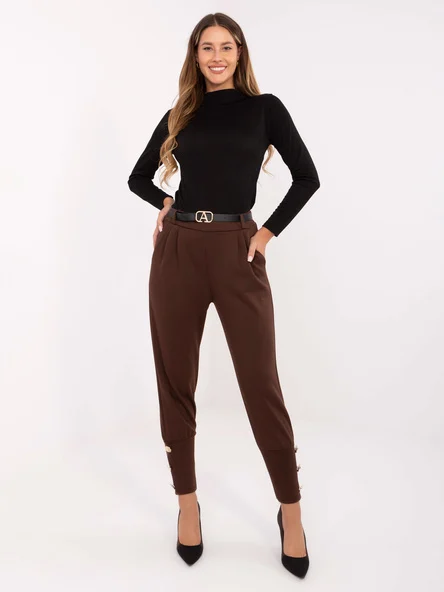 Pantaloni Dama Conica, Guler inalt, Pammy Fashion, Maro Eleganta Office