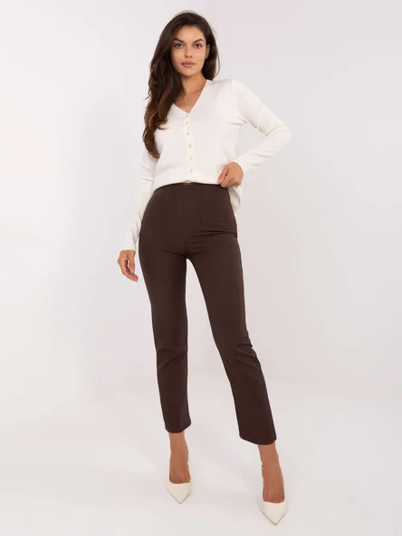 Pantaloni Dama Elegant, Guler inalt, RUE PARIS, Maro Eleganta Office