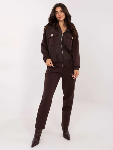 Compleu Dama Maneca lunga, Conica, ITALY MODA, Maro Casual