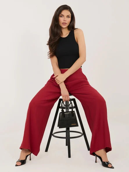 Pantaloni Dama Lunga, Larga, Sublevel, Rosu Marimi Mari