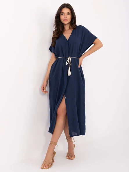 Rochie Dama Midi, Oversize, Och Bella, Bleumarin de Vara