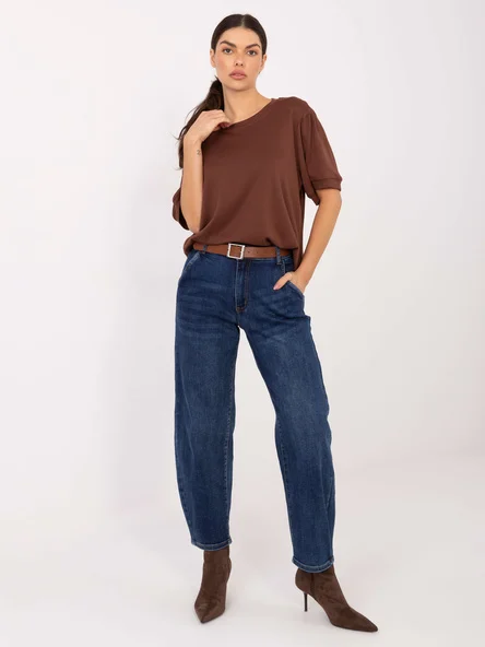 Blugi Dama Conica, Guler inalt, Redseventy, Albastru Casual