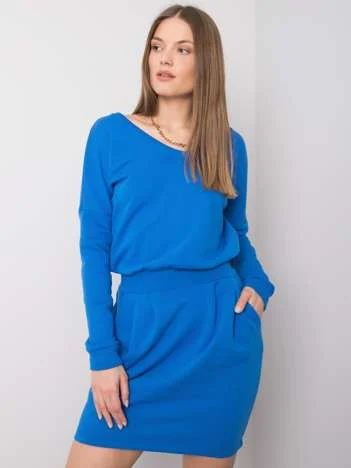 Rochie Dama Maxi, Rochie dreapta, RUE PARIS, Albastru Eleganta Office