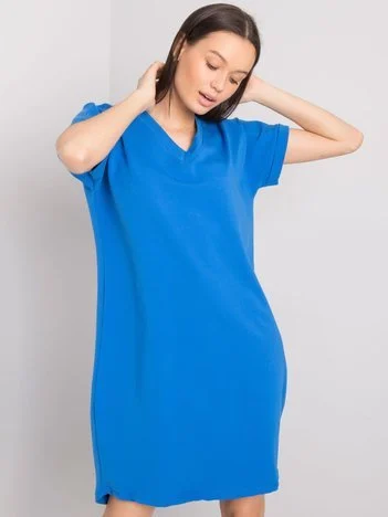 Rochie Dama Mini, Rochie asimetrica, RUE PARIS, Albastru Eleganta Office