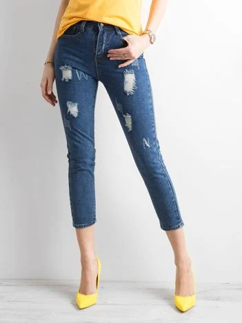 Blugi Dama 7/8, Conica, CHKELL.ELL Paris, Albastru Casual