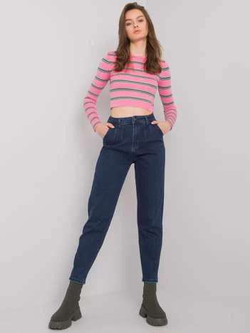 Blugi Dama Lunga, Dreapta, MOONART, Albastru Casual