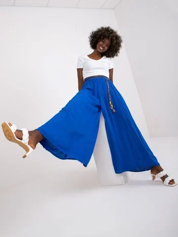 Pantaloni Dama Lunga, Larga, Och Bella, Cobalt Casual