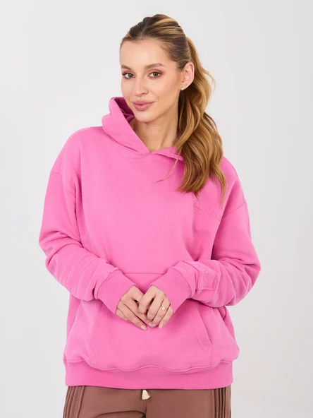 Hanorac Dama Maneca lunga, Guler inalt, NATURAL SIDE, Roz Casual
