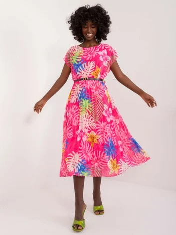 Rochie Dama Midi, Lejera, ITALY MODA, Roz de Vara