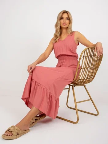 Rochie Dama Maxi, Lejera, Fresh Made, Roz de Vara