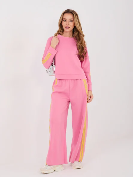 Compleu Dama Maneca lunga, Larga, RUE PARIS, Roz Casual