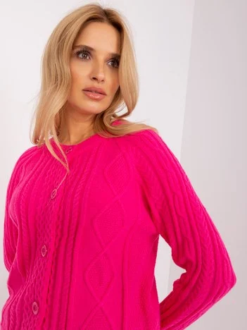 Pulover Dama Decolteu rotund, Acril, Wool Fashion Italia, Roz Casual