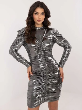 Rochie Dama Maxi, Rochie creion, ITALY MODA, Gri de Sarbatori