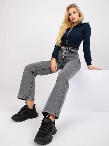 Blugi Dama Lunga, Croiala dreapta, MOONART, Gri Eleganta Office