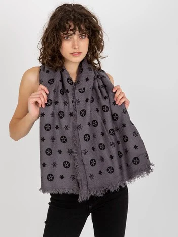 Bandana Dama Imprimat, Acril, Fashion Hunters, Gri
