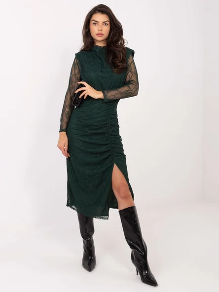 Rochie Dama Maxi, Dantela, ITALY MODA, Verde Eleganta