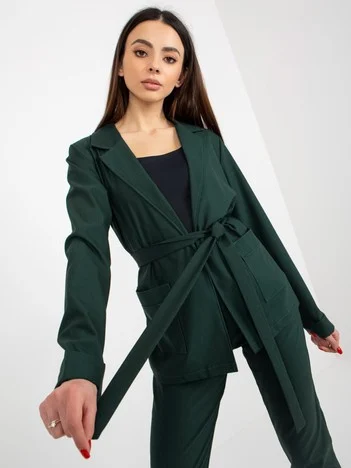 Sacou Dama Maneca lunga, Elegant, LAKERTA, Verde Eleganta Office