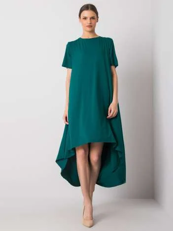 Rochie Dama Midi, Rochie asimetrica, RUE PARIS, Verde de Vara