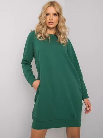 Rochie Dama Maxi, Oversize, BASIC FEEL GOOD, Verde Casual