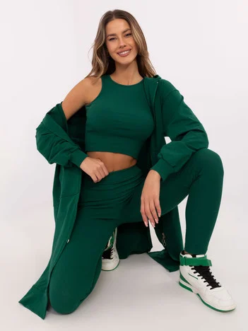 Compleu Dama Maneca lunga, Dungi, My Red Lips, Verde Casual