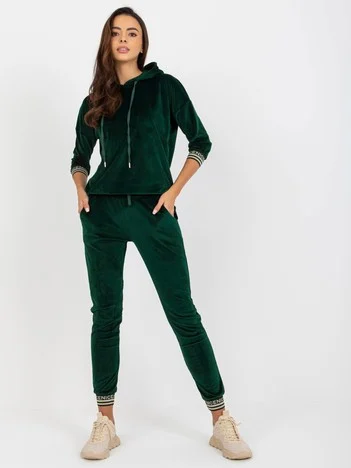 Compleu Dama Maneca 3/4, Mansete elastice, RELEVANCE, Verde Casual
