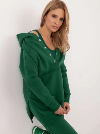 Compleu Dama Maneca lunga, Mansete elastice, My Red Lips, Verde Casual
