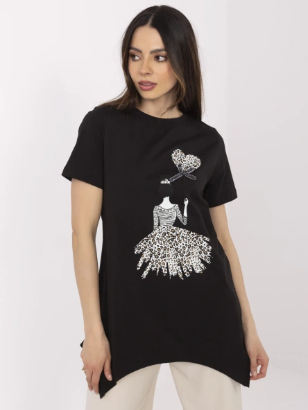 Bluza Dama Mini, Animal print, Calimera, Negru Casual