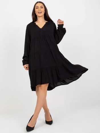 Rochie Dama Maxi, Oversize, Sublevel, Negru Eleganta Office