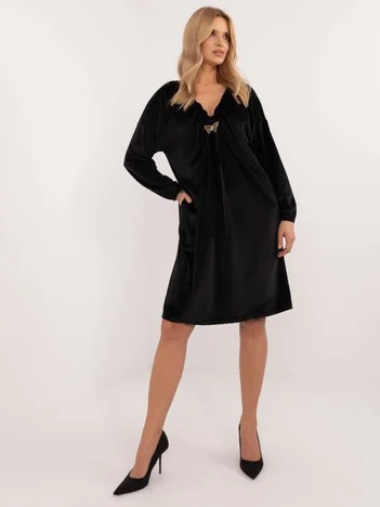 Rochie Dama Maxi, Rochie dreapta, ITALY MODA, Negru
