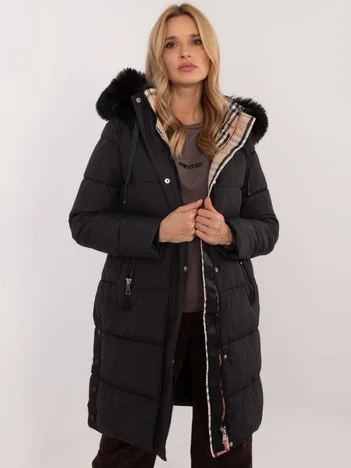Jacheta Dama Maneca lunga, Guler inalt, SKORP, Negru Eleganta Office Marimi Mari
