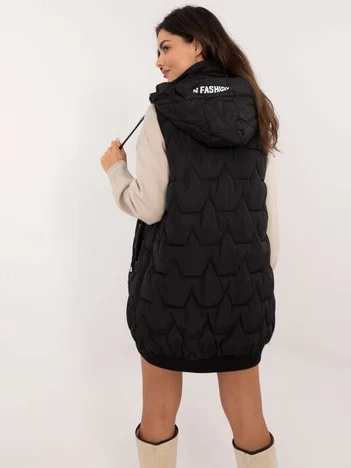 Vesta Dama Fara maneci, Guler inalt, SKORP, Negru Eleganta Office Marimi Mari