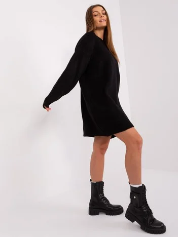 Rochie Dama Mini, Decolteu rotund, BADU, Negru Eleganta Office